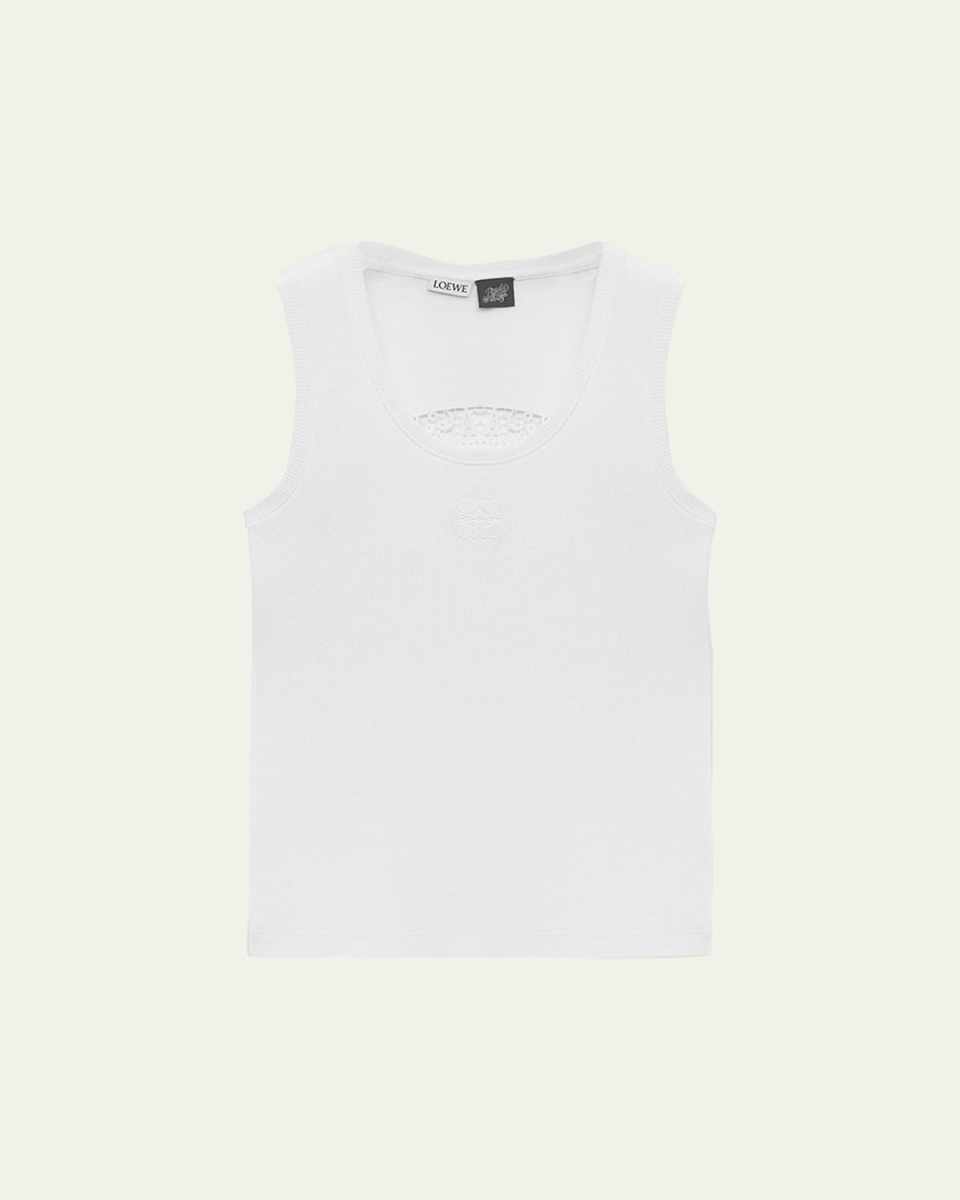 Anagram and Lace Back Tank Top
